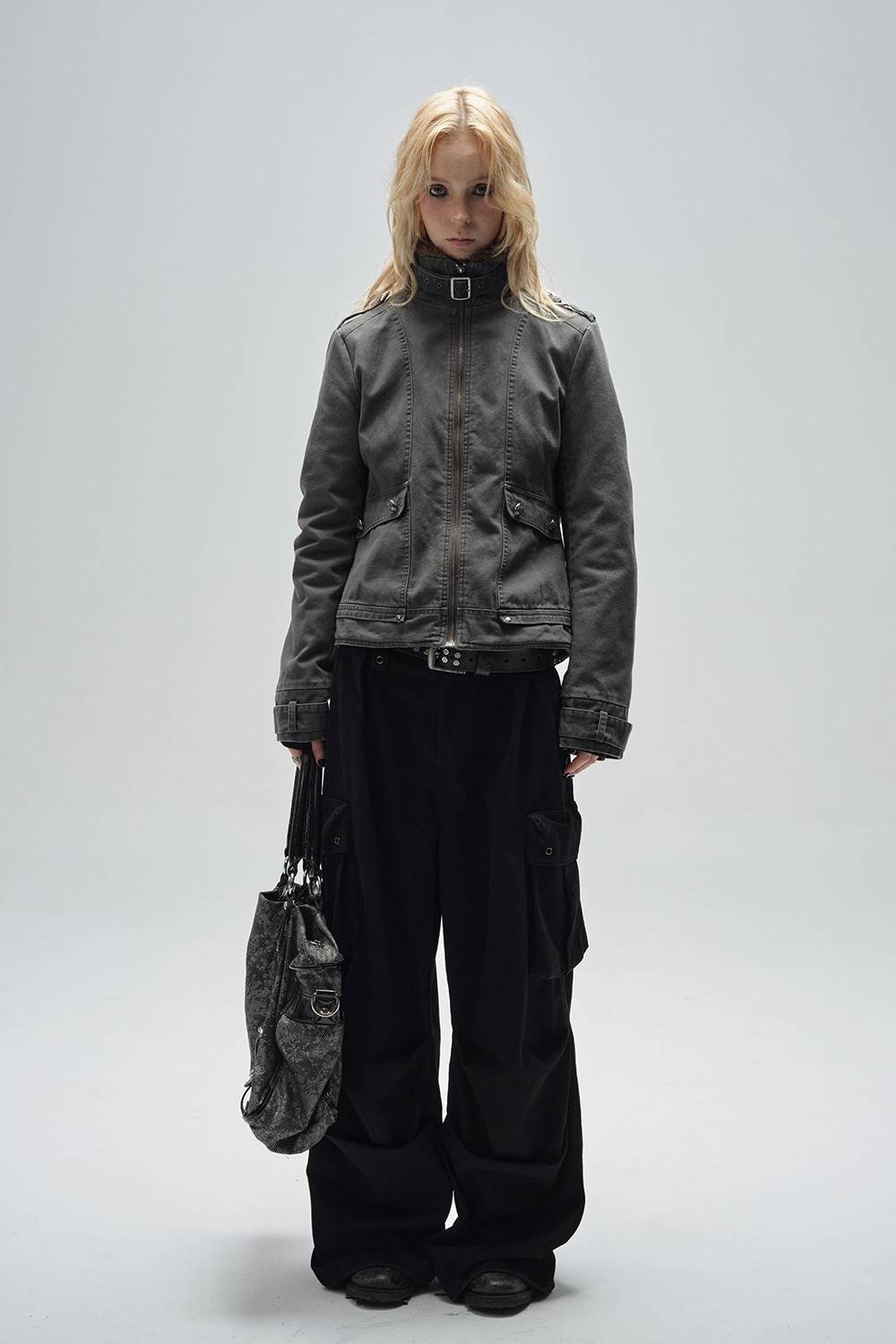 Vintage Fur Trim Utility Jacket