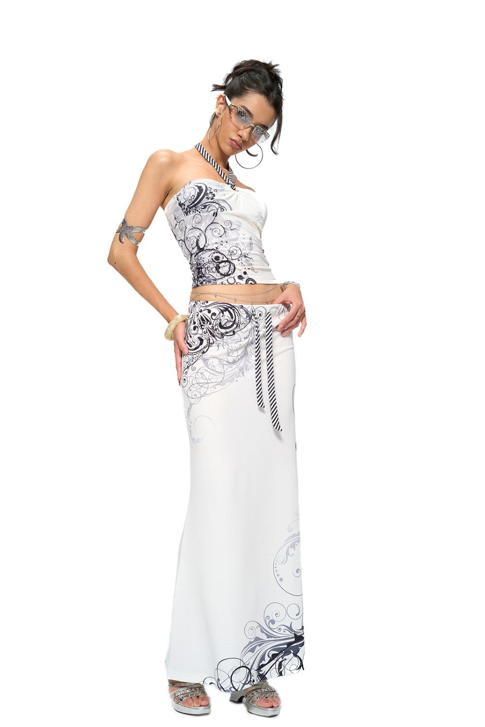 Selene Swirl Maxi Skirt