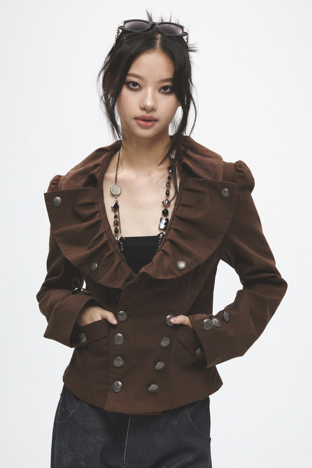 Victorian Ruffle Tailored Jacket
