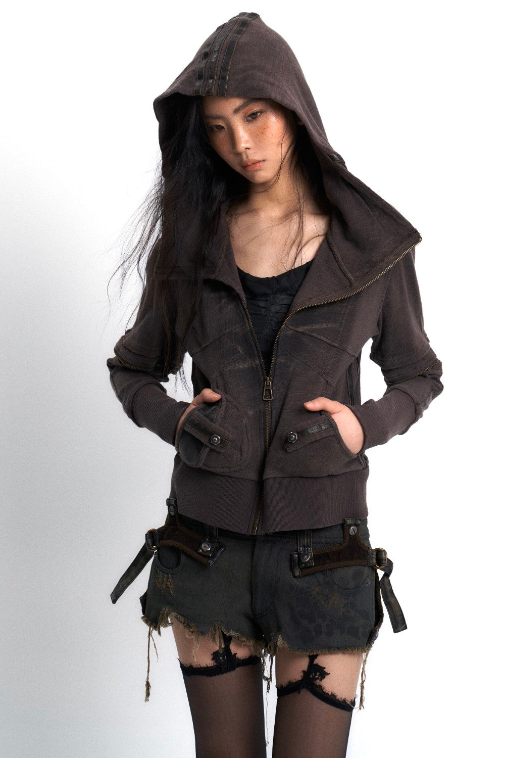 Slim Utility Hooded Jacket