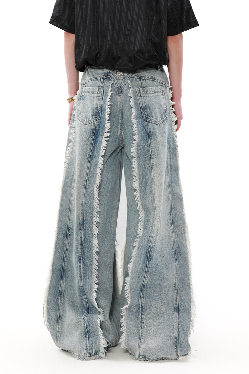 Fringe Panel Denim Jeans