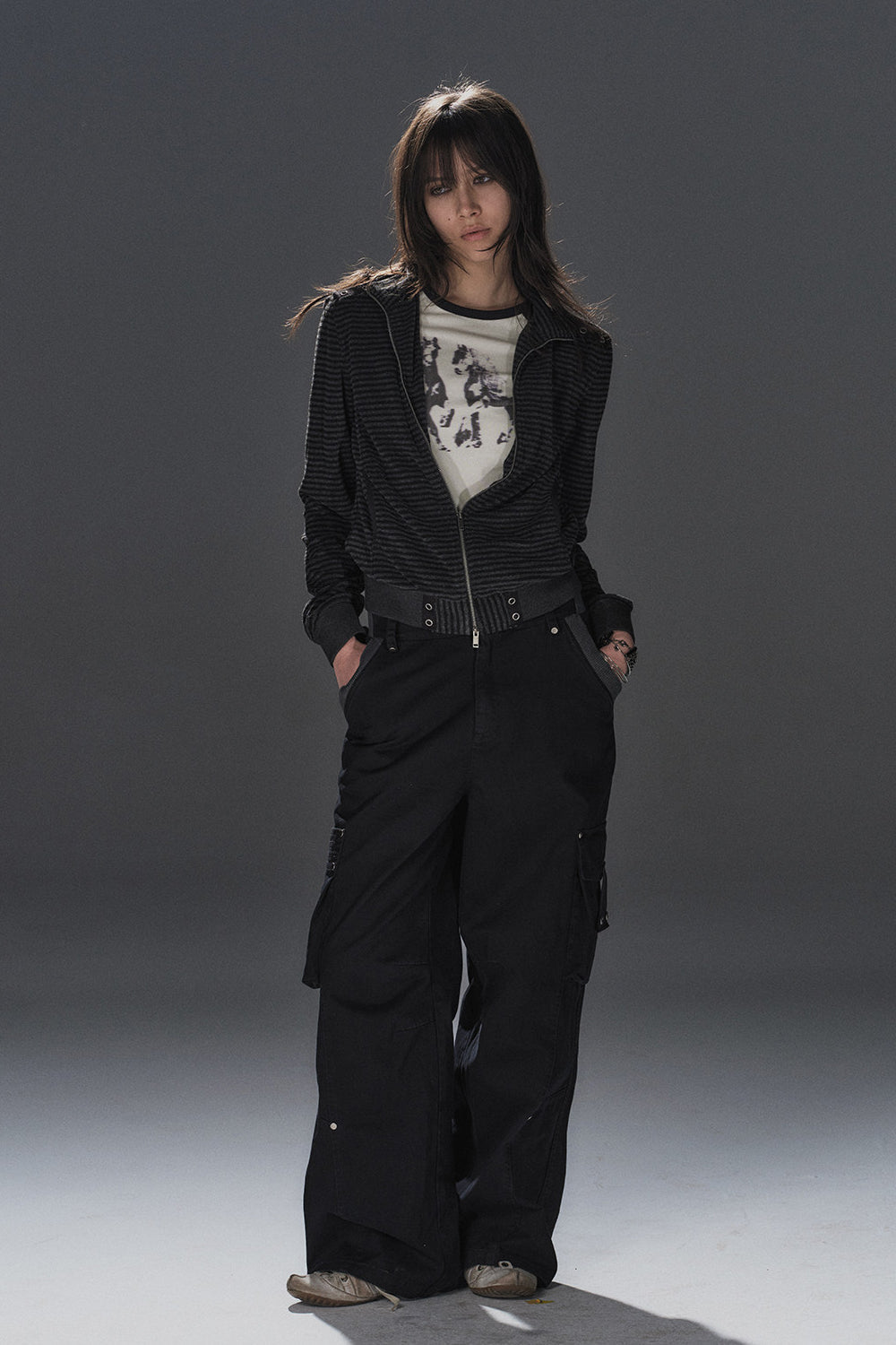 Lior Striped Rivet Jacket