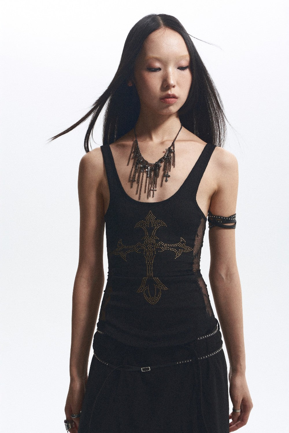 Rhinestone Cross Top