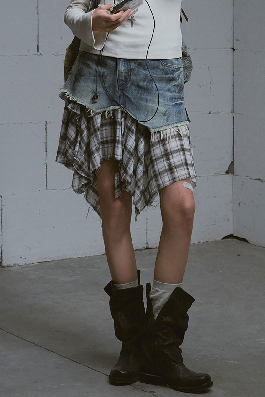 Flannel Layered Skirt