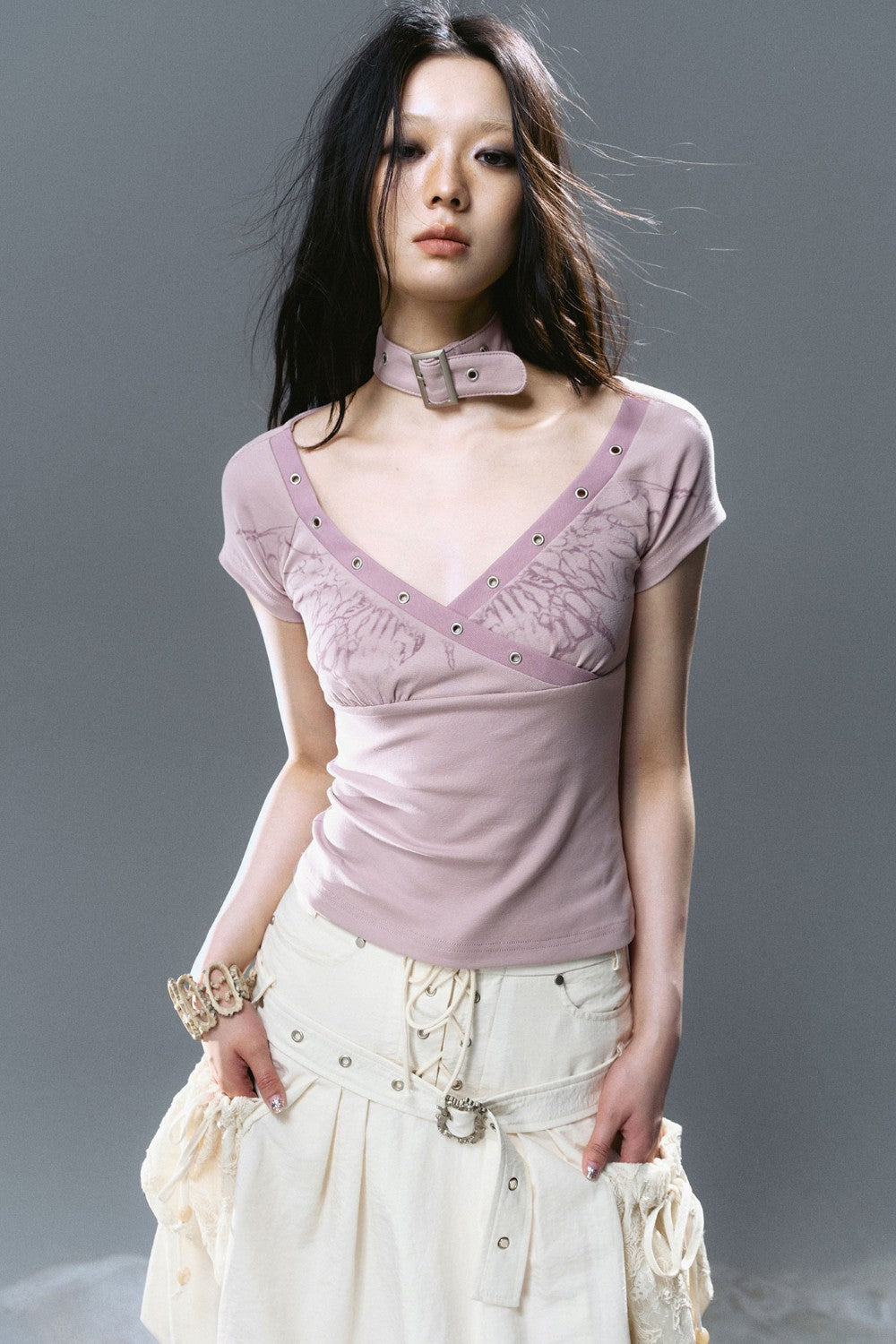 V-Neck Butterfly Shirt
