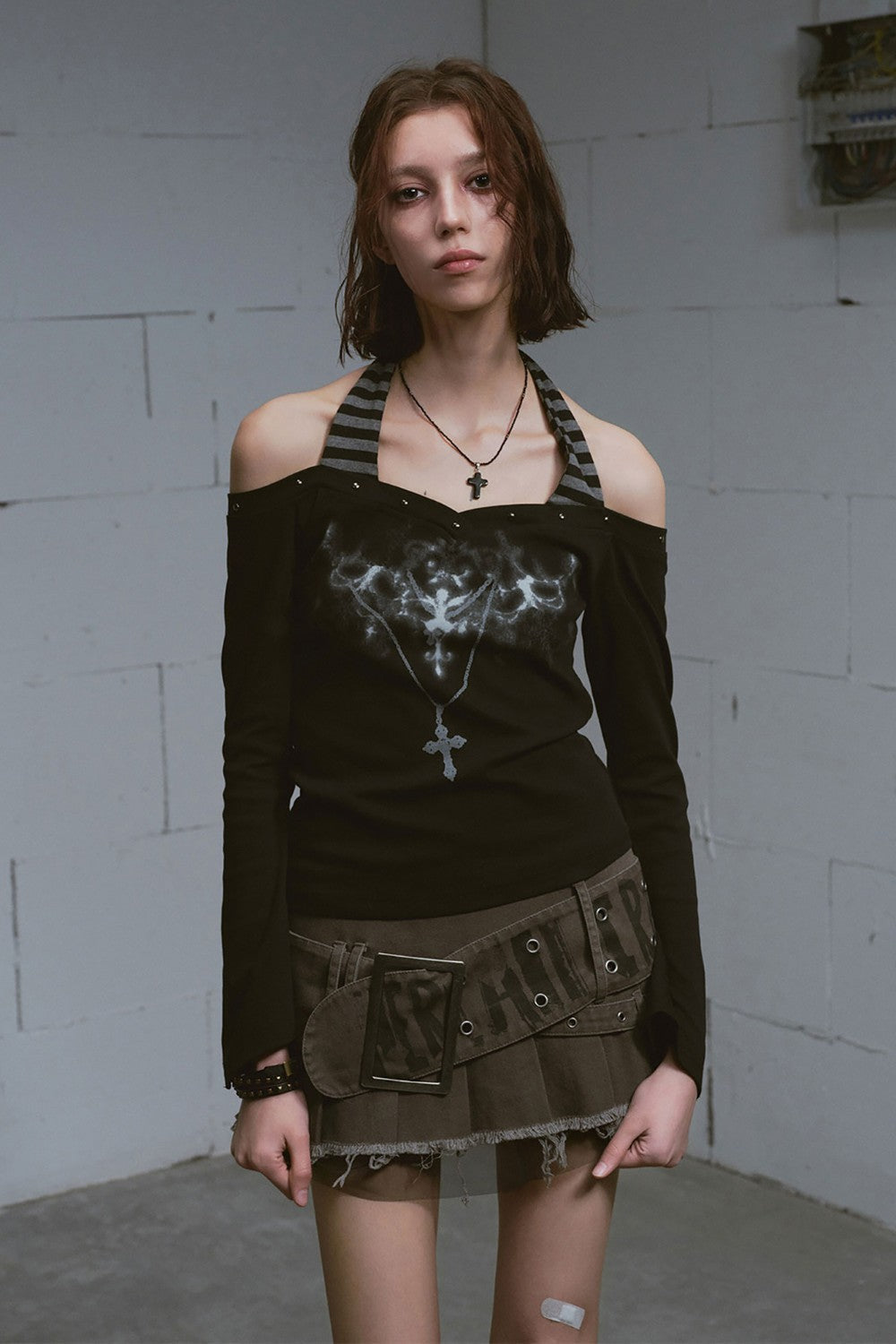 Studded Halter T-Shirt